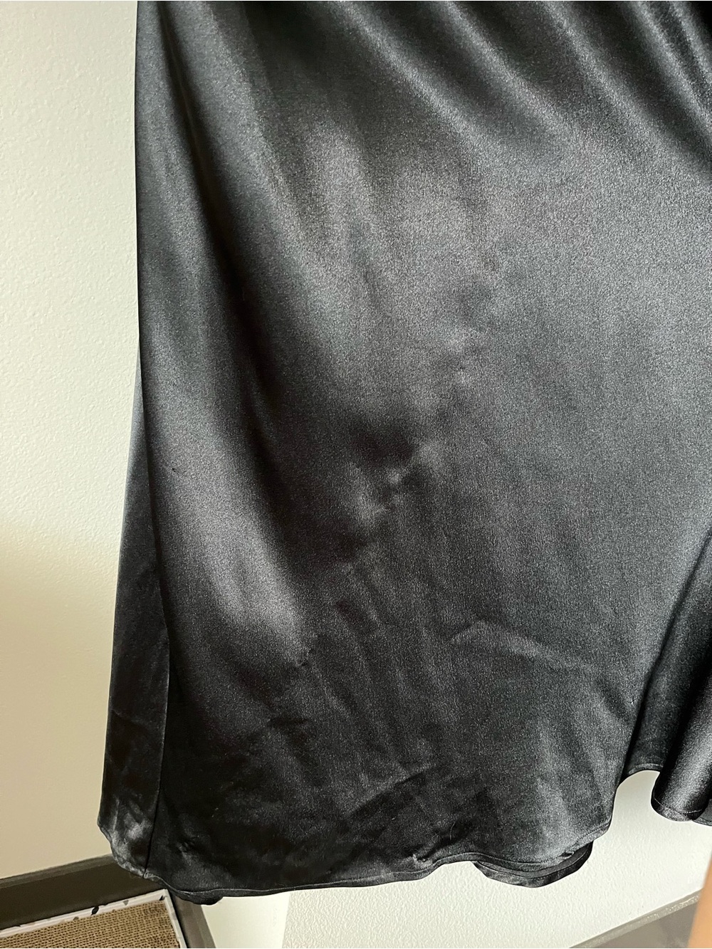 Birdy Grey Black Satin Dress with Cowl Neck - Picture 8 of 11